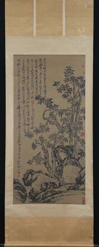 chinese painting by zheng banqiao,qing dynasty