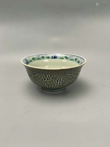 chinese wucai porcelain bowl