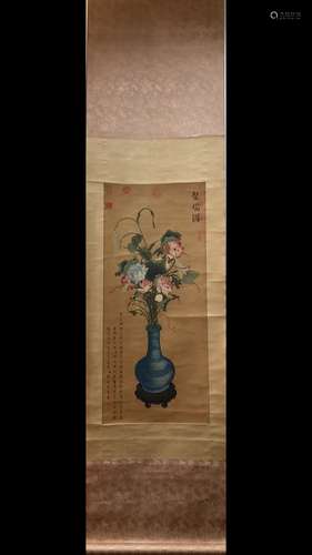 chinese painting by lang shining,qing dynasty