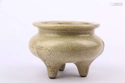 chinese geyao porcelain incense burner,song dynasty