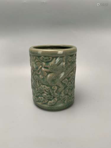 chinese longquan kiln porcelain brush pot