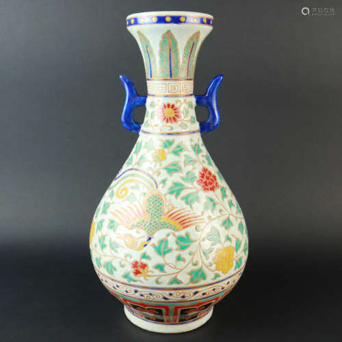 A Multicolored Porcelain Vase