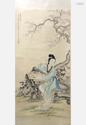 A Chinses Figure Painting, Pan Zhenyong Mark