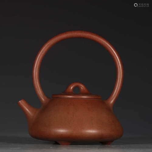 A Loop-handled Red Clay Pot
