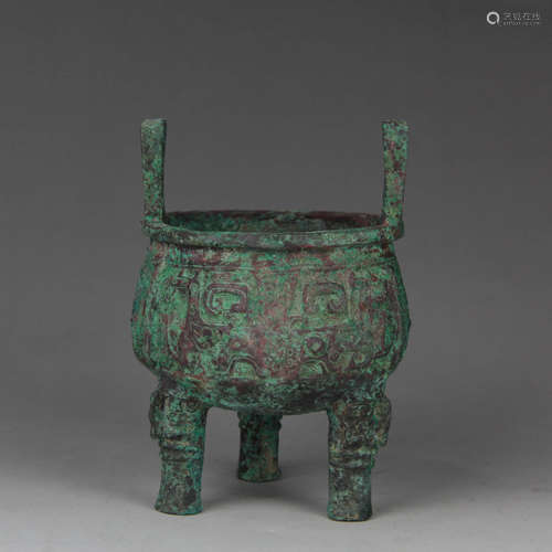 A Bronze Three-legged Censer with Double Ears