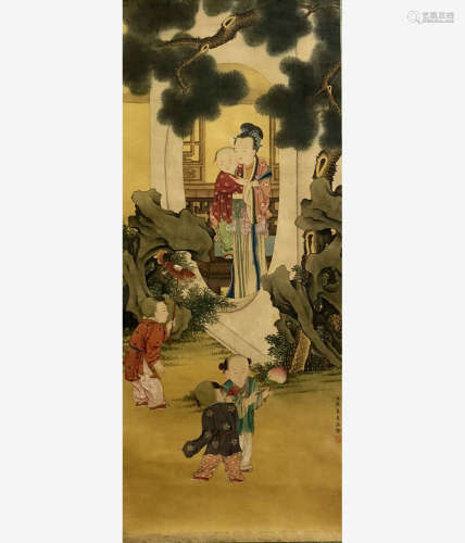 A Chinses Painting, Jiao Bingzhen Mark