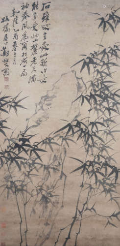 A Chinses Bamboo Painting, Zheng Banqiao Mark