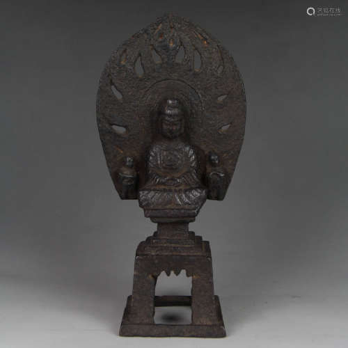 An Iron Sakyamuni Statue