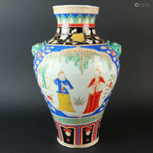 A Multicolored Porcelain Vase