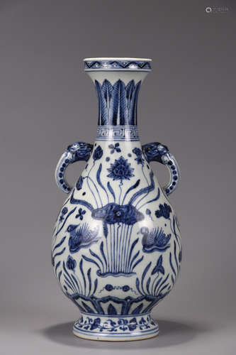 XUANDE MARK, CHINESE BLUE & WHITE VASE