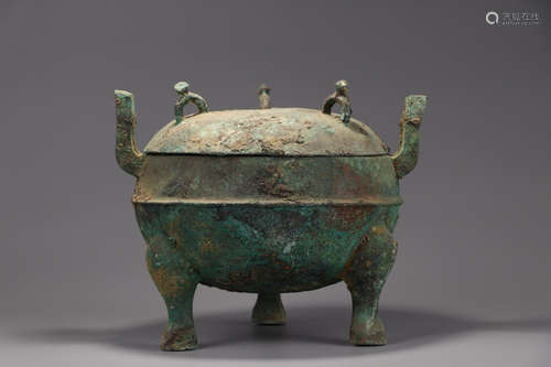 CHINESE BRONZE TRIPOD ORNAMENT