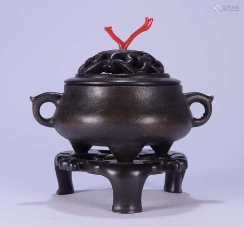 JIAZANGZHENBAO MARK, CHINESE BRONZE CENSER