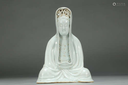 CHINESE WHITE GLAZED BUDDHA