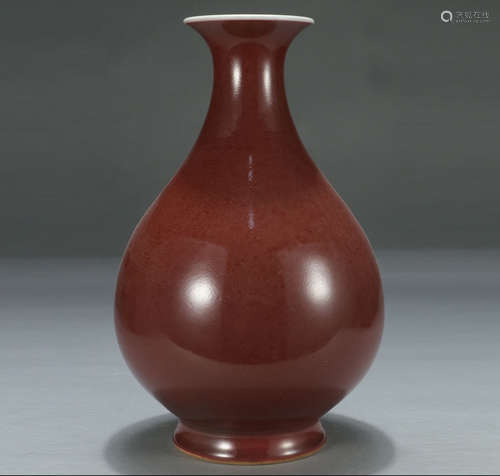 DAOGUANG MARK, CHINESE JI-RED GLAZED VASE