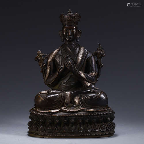 CHINESE GILT BRONZE BUDDHA