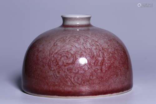 KANGXI MARK, CHINESE RED GLAZED VASE