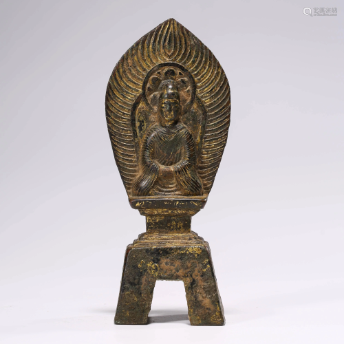 A BRONZE NORTHERN WEI SEATED …