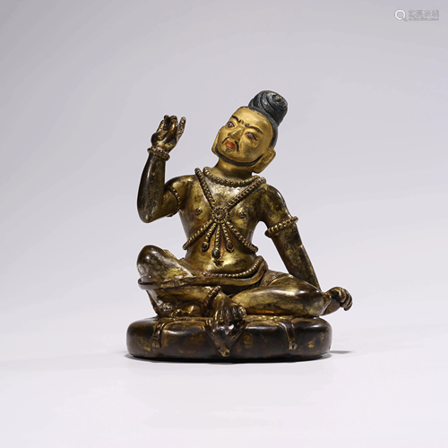 A GILT BRONZE MAHASIDDHAS