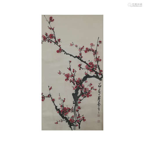 A Chinese Plum Blossom Painting, Dong Shouping Mark