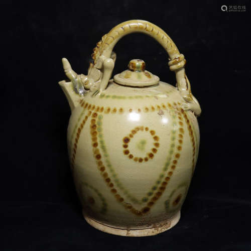 A Changsha Kiln Stippling Porcelain Ewer