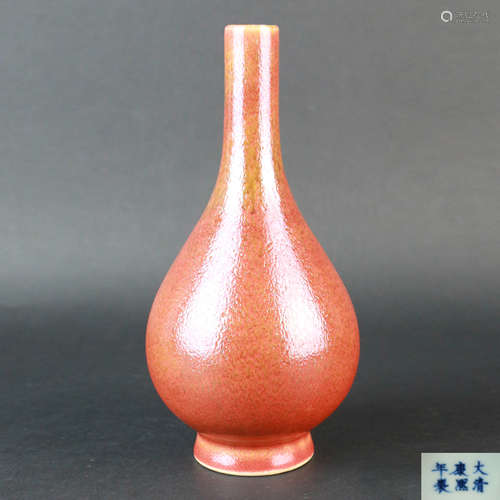 An Eel Yellow Glaze Porcelain Vase