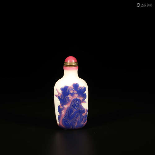 A Nested Glassware Arhat Pattern Snuff Bottle