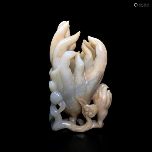 A Hetian Jade Carved Buddha's Hand Ornament