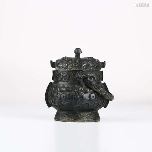 A Bronze Vessel with Loop-handle