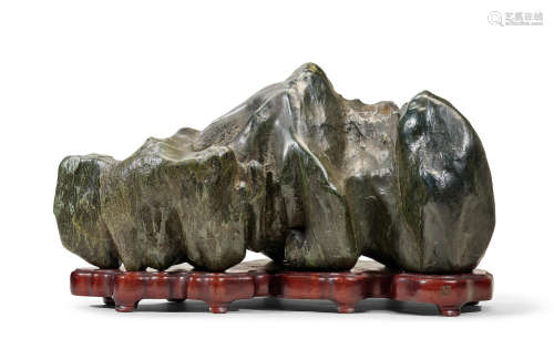 A rare and large Laoshan scholar's rock Qing Dynasty