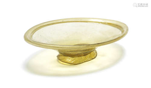 A Roman glass oval dish