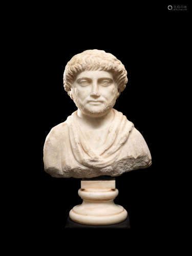 A Roman marble male portrait bust