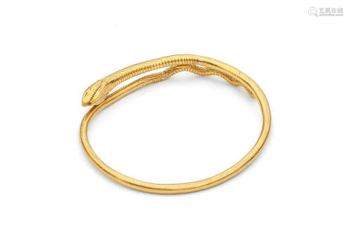 A Roman gold snake bracelet