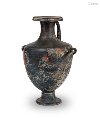 A Greek black-glazed hydria