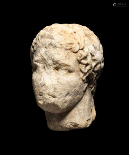A Greek marble head of a youth or athlete