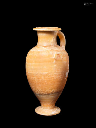 A Hellenistic banded alabaster hydria