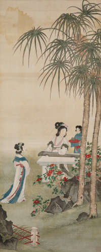 Huang Banruo (1901-1968) Ladies and Guqin