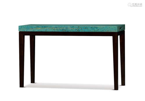 A unique Nanmu, Tongmu and lacquered qin table, qinzhuo Designed by Jerry J.I. Chen