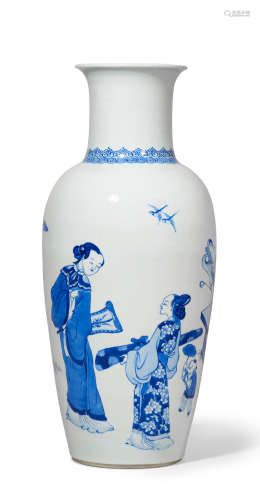 A blue and white 'four imperial concubines' vase Kangxi