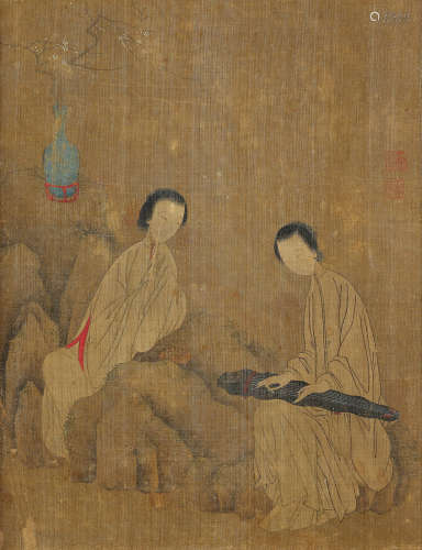 Anonymous Ladies and qin, Early Qing Dynasty