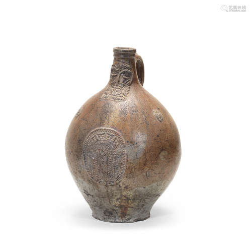 A large Cologne/Frechen stoneware armorial jug (bellarmine), first half 17th century