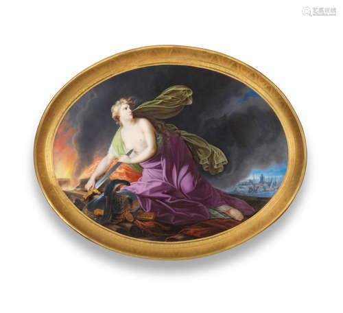 A Vienna, Sorgenthal, oval tray, circa 1802