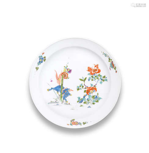 A rare Meissen plate, circa 1735