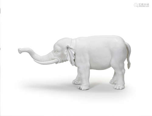 An extremely rare Vienna model of an elephant, circa 1750