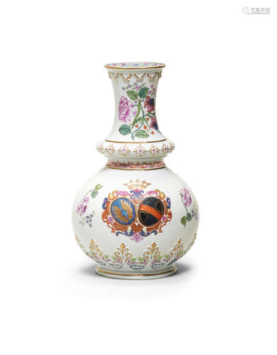 A Du Paquier armorial vase, circa 1730-35