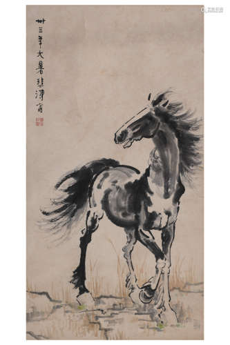 Xu Beihong (1895-1953) Horse in a Deep Glaze