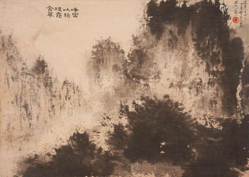 Hou Yixin (20th century) Landscape in Splashed Ink