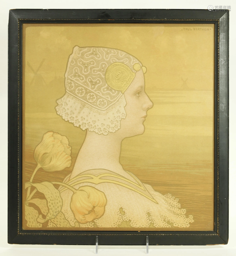 Paul Berthon; Art Nouveau Lithograph Dutch…