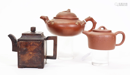 3 - Chinese Yixing Teapots