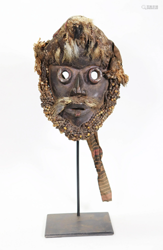 Dan Wood Mask from Ivory Coast, Africa; 1…