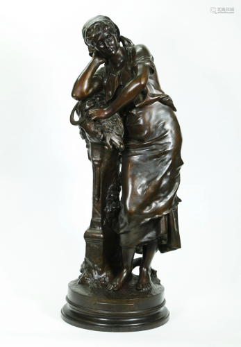 Mathurin Moreau 1900 Bronze Sculpture 